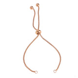 3pcs Stainless Steel Slider Chain 2 Loops for Jewelry Making Bracelet