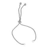 3pcs Stainless Steel Slider Chain 2 Loops for Jewelry Making Bracelet