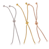 3pcs Stainless Steel Slider Chain 2 Loops for Jewelry Making Bracelet