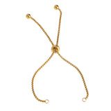 3pcs Stainless Steel Slider Chain 2 Loops for Jewelry Making Bracelet