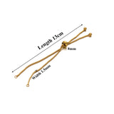 3pcs Stainless Steel Box Chain Adjustable Bracelet Connectors