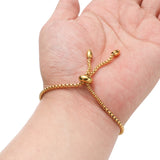 3pcs Stainless Steel Box Chain Adjustable Bracelet Connectors