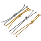 3pcs Stainless Steel Box Chain Adjustable Bracelet Connectors
