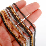 Stainless Steel Chain Necklace Cuban Link Punk 18K PVD Plated Collar Jewelry