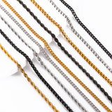 Stainless Steel Chain Necklace Cuban Link Punk 18K PVD Plated Collar Jewelry
