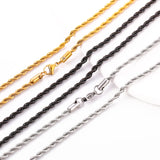 Stainless Steel Chain Necklace Cuban Link Punk 18K PVD Plated Collar Jewelry