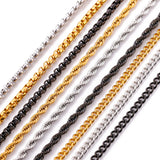 Stainless Steel Chain Necklace Cuban Link Punk 18K PVD Plated Collar Jewelry