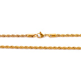 Stainless Steel Chain Necklace Cuban Link Punk 18K PVD Plated Collar Jewelry