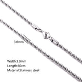 Stainless Steel Chain Necklace Cuban Link Punk 18K PVD Plated Collar Jewelry