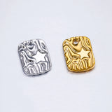 3pcs Stainless Steel Star Charms Geometric Pendant DIY Jewelry Making