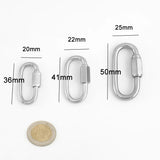 3pcs Stainless Steel Screw Carabiner Shackle U Pendant Hook Charm