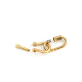 3pcs Stainless Steel Screw Carabiner Shackle U Pendant Hook Charm