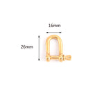 3pcs Stainless Steel Screw Carabiner Shackle U Pendant Hook Charm
