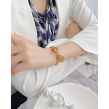 3pcs Stainless Steel Love Heart Bracelets For Women Party Gift Charm Bracelets