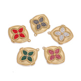 3pcs Boho Retro Zircon Leaf Charms Dangles Pendants DIY Jewelry Making