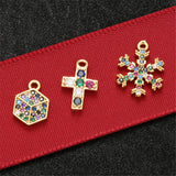 3pcs Starfish Charms Gold/Silver Plated CZ Crystal Star Pendant Beads