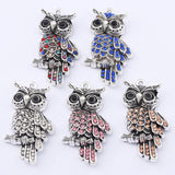 3pcs Tibetan Silver Owl Bird Charms for Jewelry Making 45x25mm