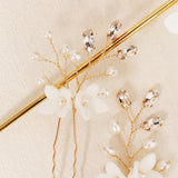 3pcs Wedding Hairpin Tiara Crystal Hair Clip Forks Bridal Hair Jewelry