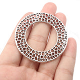 3pcs Large Round Hollow Circle Charms Pendants DIY Jewelry Making