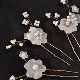 3pcs Flower Pearl Hair Pins Hair Jewelry Nin668