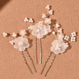 3pcs Flower Pearl Hair Pins Hair Jewelry Nin668
