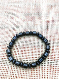 3pcs Magnetic Hematite Beads Elastic Bracelet for Women and Man