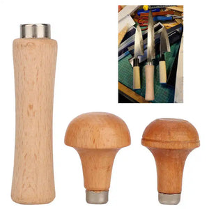 3pcs Wooden Handle for File Cutting Tool Craft DIY Hand Tools