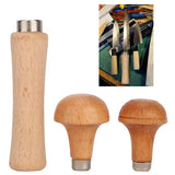 3pcs Wooden Handle for File Cutting Tool Craft DIY Hand Tools