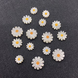 3pcs Rainbow Shell Beads Daisy Flower Mother-of-pearl for DIY Jewelry
