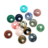 3pcs Natural Stone Pendant Donuts Jewelry Pendant Necklace