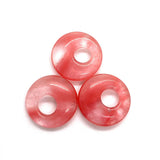 3pcs Natural Stone Pendant Donuts Jewelry Pendant Necklace