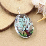 3pcs Dried Flower Butterfly Pendants DIY Making Findings