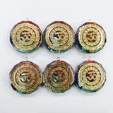 3pcs Orgone Reiki Healing 35mm Stone Pendant Charms