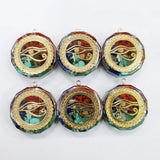 3pcs Orgone Reiki Healing 35mm Stone Pendant Charms
