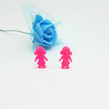 3pcs 8.5*13mm Synthetic Opal Hot Pink Beads Pendant for Women