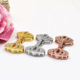 3pcs/lot 20mmX30mm Women's CZ-inlaid Pearl Bracelet Buckle
