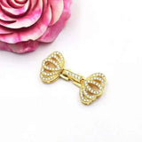 3pcs/lot 20mmX30mm Women's CZ-inlaid Pearl Bracelet Buckle