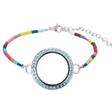 3pcs/lot 25mm Glass Floating Memory Round Locket Pendant with Chain DIY Jewelry
