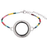 3pcs/lot 25mm Glass Floating Memory Round Locket Pendant with Chain DIY Jewelry