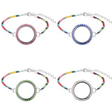 3pcs/lot 25mm Glass Floating Memory Round Locket Pendant with Chain DIY Jewelry