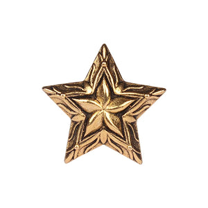 3Pcs/Lot 28MM Retro Alloy Bronze 3D Stars CONCHO Pentagram Buttons Charms
