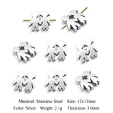 3pcs 316 Stainless Steel Boy Girl Bead Charms DIY Jewelry 12x13mm
