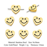 3pcs 316 Stainless Steel DIY Flower Heart Bead Charms for Bracelet Making