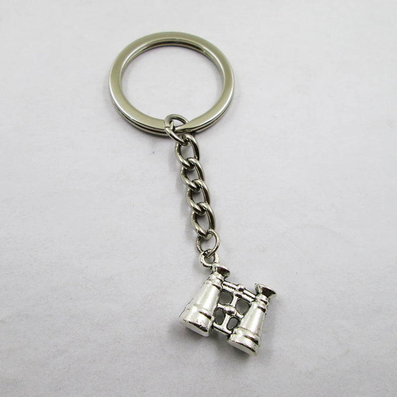 3pcs/lot 3D Binoculars Telescope Charms Keyring Pendant Keychain