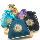 3pcs 5 Colors Silk Mini Drawstring Cosmetic Storage Dust Bag Pouch