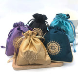 3pcs 5 Colors Silk Mini Drawstring Cosmetic Storage Dust Bag Pouch