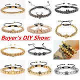 3pcs CZ Spacer Round Beads, 7/8/9mm, 12 Styles, Micro Pave Cubic Zirconia