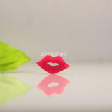 (3pcs/lot) Love opal hot pink lips shape synthetic opal side hole necklace
