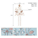Bridal Wedding Hair Accessories Crystal Hair Pins Leaf Clips 3pcs/Lot
