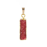 Colorful Alphabet Letter E Druzy Pendant Necklace RT-070-E